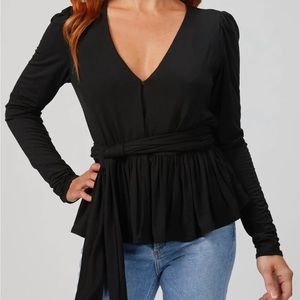 SOLD NWT Rebecca Taylor V Neck Modal Top